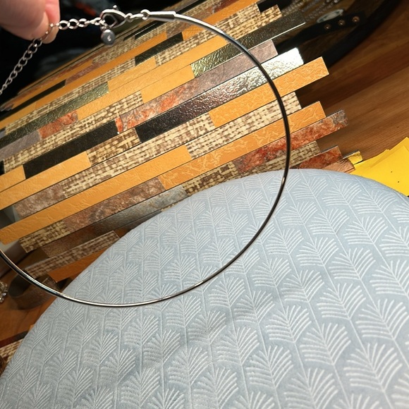 Solid circle silver necklace 1946 tag - Picture 7 of 11